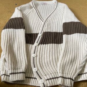Knitted long cardigan